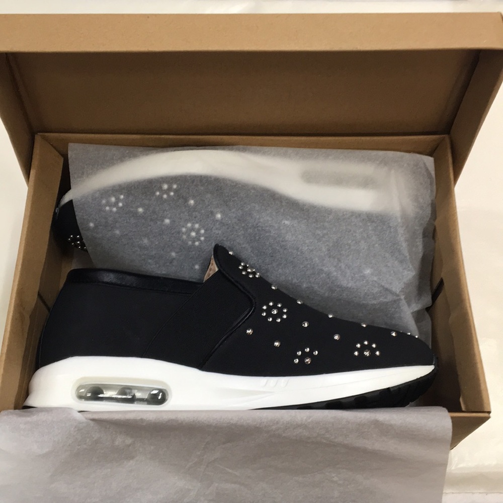NWT! Black w/ Silver Stud Details Slip-On Sneaker - Picture 8 of 8